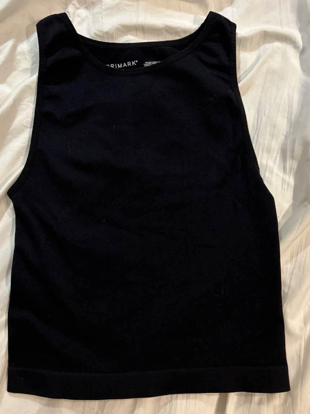 Primark Black Ribbed Sleeveless Tank